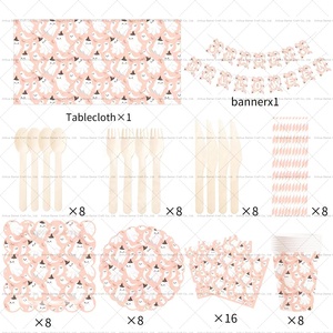 DAMAI Cute Little Ghost Halloween Party Table Decoration Disposable Paper Dinner Plates Dessert Plates Paper Plate Cutlery Sets - Product Image 6