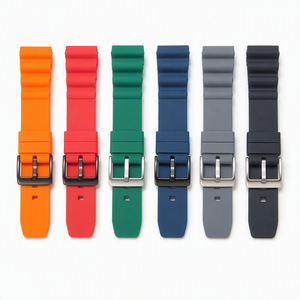 Bracelet de montre en silicone Upro Wave Style 20 mm 22 mm pour Rlx-SUBMARINER, bracelet de montre sport étanche - Product Image 1