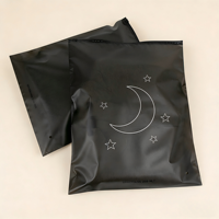 Sac d'emballage pour vêtements en plastique LDPE givré refermable avec fermeture éclair, joint auto-adhésif et impression de logo personnalisée