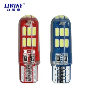 Liwiny卸売ホット販売高輝度LEDカーアクセサリーt10rgb色変更301415smd車用