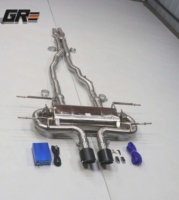 Système d'échappement Catback en acier inoxydable brossé SS304 pour Jaguar F-Type 3.0T 2013-2018 avec valve à vide pour amélioration des performances