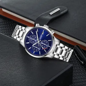 Reloj de pulsera multifuncional de acero inoxidable para hombre, pulsera personalizada de alta calidad 316L, cristal de zafiro de lujo, eco solar japonés, deportivo, en venta