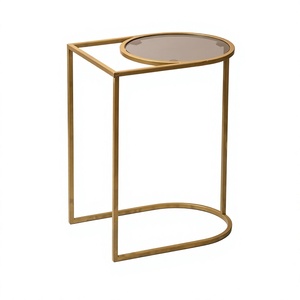 FINITION PERSONNALISÉE TRÈS BAS PRIX FABRIQUÉ EN INDE TABLE D'APPOINT EN MÉTAL DE LUXE MODERNE DE HAUTE QUALITÉ AVEC DESSUS TABLE D'EMBOUT ANTIQUE EN MARBRE - Product Image 1