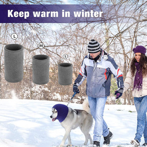 Couvre-oreilles pour chien gris, violet, bleu, couvre-oreilles élastiques chauds pour l'hiver, pour chiens S M L - Product Image 1