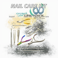 Kit de podologie professionnel de qualité supérieure pour nourrissons et adultes, pour l'élimination des ongles incarnés, comprenant lime à ongles, pince, éleveurs, curettes et boîte