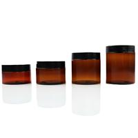30g 50g 80g 100g 120g 150g 200g Pot de crème ambré en plastique PET Conteneur de crème pour le visage
