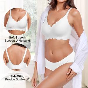 High Quality Wholesale Maternity Nursing <strong>Bras</strong> <strong>No</strong> Underwire Bralette Seamless Breastfeeding Full Cup High Support Push up <strong>Bra</strong> - Product Image 3