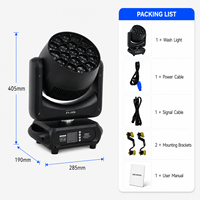 Projecteur LED mobile 19x30W RGBW 4-en-1 avec zoom 4,5-45 degrés, DMX512, RDM, effet Bee-Eye pour éclairage de scène DJ, club, événement
