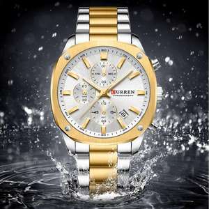 CURREN 8490 Orologio da <span class=keywords><strong>Uomo</strong></span> in <span class=keywords><strong>Acciaio</strong></span> Inossidabile Business a 6 Lancette <span class=keywords><strong>Cronografo</strong></span> al Quarzo Casual di Lusso alla Moda con Data Relogio Masculino - Product Image 5