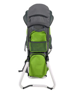 Sac à dos de randonnée réglable pour enfants avec cadre en aluminium, siège <span class=keywords><strong>porte</strong></span>-bébé réglable, profondeur du dossier et repose-pieds inclinables - Product Image 1