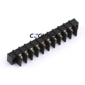 MX25CM-7.62-10P-BK01-Cu-S-A Barrier Terminal Block Through hole,P=7.62mm Connector Two Sides 7.62mm 1x10P Straight Pin - Product Image 1