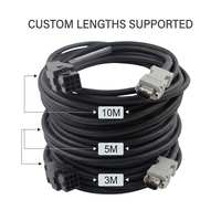 Câble de communication série RS232 pour encodeur servo Delta à longueur personnalisée, connecteur mâle DB9, haute flexibilité, équipement d'automatisation