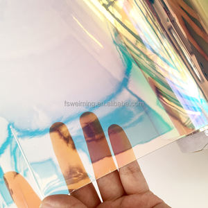 PVC ใส Dichroic <span class=keywords><strong>Iridescent</strong></span> ม้วนฟิล์มสำหรับกระเป๋าเครื่องสำอาง - Product Image 4