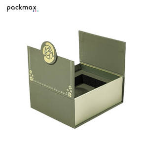 Caja de regalo de alta gama con tapa abatible, empaque de papel de doble apertura para cosméticos y productos para el cuidado de la piel, caja de color de alta gama. - Product Image 1