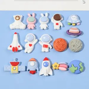 Cartoon Raket Astronaut Ruimte Ambachtelijke Accessoires Diy Cream Lijm Telefoonhoes Pakket Hars Accessoires Materialen