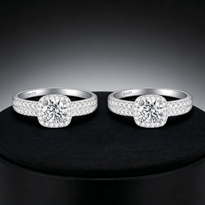 Anillo Clásico Cuadrado con Corte Princesa, Circonita Cúbica, Plata de Ley 925, Anillo de Compromiso y Boda - Product Image 3
