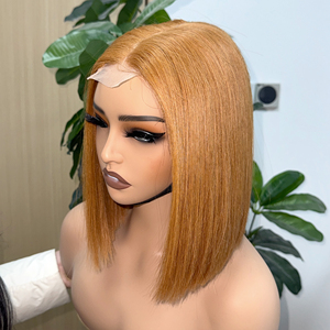Pelucas de Cabello Humano Coloridas de Orientfashion, Cabello Vietnamita Virgen, Pelucas de Cabello Humano Natural con Frente de Encaje, Pelucas Cortas Tipo Bob - Product Image 5