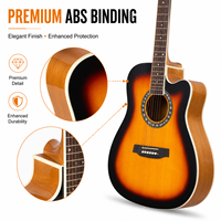 Guitare acoustique électrique 41 pouces en tilleul avec égaliseur LC-5 et micro, fabrication OEM