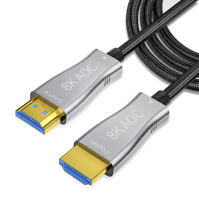 AOC Optical Fiber HDMI Cable Support 4k@60hz YUV 4:4:4 for HDTV HDR ARC 1m 3m, 5m 10m 15m 20m 30m 40m 50m 100m Gold PVC Polybag