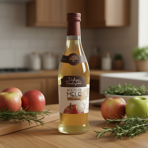 Italian 100% Apple Cider Fruit <b>Vinegar</b> Brewed Clear Traditional ACETIFICIO ARETINO S.R.L. 500ml Liquid 12 <b>Bottles</b> Pack Made - Product Image 3