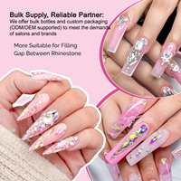 Bouteille de colle liquide UV LED non toxique pour strass de nail art, adhésif ultra-résistant longue durée (plus de 30 jours), pour fabrication OEM/ODM et marque privée