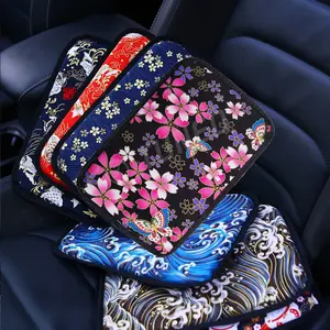 Car Center corrimano Box Cover bracciolo JDM Ukiyo-e Auto Storage tappeto Protector Pad Car-styling accessori Auto