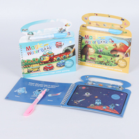 Vente en gros de livres de coloriage à l'eau à bas prix, 8 motifs, pour enfants, motifs mignons, livre de dessin pour enfants, livre magique à l'eau pour garçons et filles