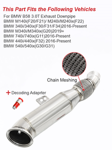Tubo de escape de coche para <span class=keywords><strong>BMW</strong></span> B58 3,0 T M140I M240I M240IX 340I 340IX M340I M340IX 740I 740IX 440I <span class=keywords><strong>440IX</strong></span> 540I 540IX - Product Image 2