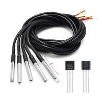 Heavy Duty Waterproof Temperature Probe - DS18B20 Digital Sensor with Durable Steel Casing for Factory Automation