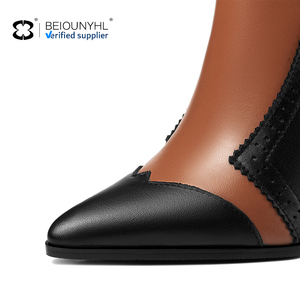 2023 của phụ nữ sang trọng Stiletto gót độc đáo xỏ mắt cá chân khởi động với ngón chân nhọn Slip-On cao gót bên ăn mặc cho mùa hè mùa thu - Product Image 4