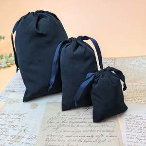 Personalized Solid Color Recycled Cotton Drawstring Jewelry Dust Bags for <b>Gift</b> Wrapping Clothing Crafts Stickers - Product Image 2