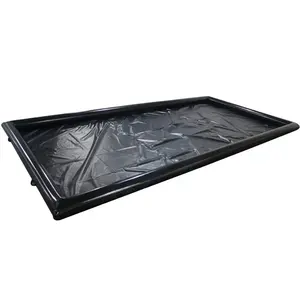 Milieuvriendelijk Zwart Duurzaam Ruimtebesparend Opblaasbare Carwash Water Collector Insluitmat Opblaasbare Carwash Mat Te Koop