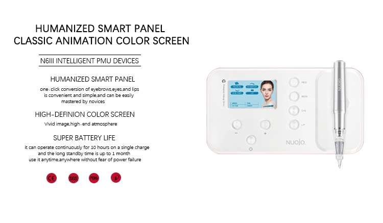 NUOJO ha personalizzato la macchina numerica completa personalizzante di qualità superiore del dispositivo PMU&MTS di trucco delle labbra del sopracciglio