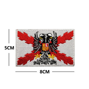 Parches Bordados Españoles con Cruz Borgoña, Tela de Fieltro Ecológica Termoadhesiva, Parches Personalizados para Mochilas, Sombreros y Ropa - Product Image 6