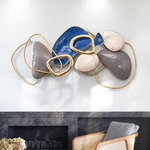 Ocean Style Beach Shell Tourist Homestay Featured Hotel Lobby Hanging Accessory Art 3D Painting Metal Wall Decor