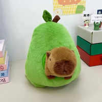 Vente en gros de jouets en peluche de 35 cm de qualité supérieure, capybara portant une combinaison de requin ou une combinaison de grenouille, vente directe d'usine