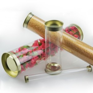 Tube Hotselling Pvc Clear Tube Tin Gift Boxes Packaging