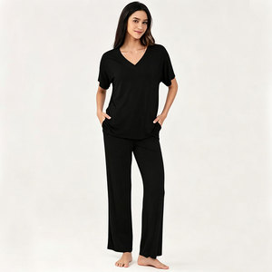 Conjunto de Pijamas de Viscosa de Bambú Personalizados para Mujer, Ropa de Dormir, Ropa de Casa, Conjuntos de Pijamas para Mujer, Venta al por Mayor - Product Image 3