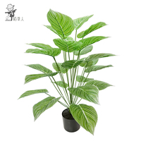 Plante artificielle en velours vert en pot – Chlorophytum Platine, plantes vertes persistantes pour Noël, Nouvel An, mariage, Thanksgiving, décoration intérieure