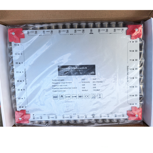 Digital Multiswitch 3 Satellite 16 Output Cascade Multiswitch