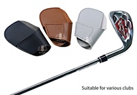 Couvre-chef de club de golf en cuir PU de couleur unie couvre-chef de fer de golf durable accessoires de sport de plein air pratiques