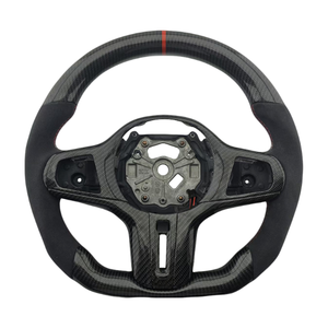 พวงมาลัยคาร์บอนไฟเบอร์อัลคันทาร่ารุ่นใหม่สำหรับรถยนต์ BMW G20 G30 G01 ซีรีส์ 3 ซีรีส์ 5 - Product Image 1