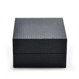 Custom Logo Luxury Gift Flat Wrist Brand Aluminium Metal Mechanical Watch Band Wooden Strap Case Box Packaging Watch