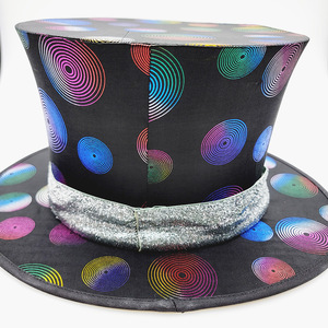 Chapeau de magicien pliable de haute qualité, argenté, doré, rouge, avec étoiles et lune, pour spectacles de magie sur scène. - Product Image 1