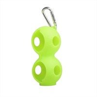 Pochette portable en silicone pour balles de golf, sac de transport pour balles de golf, étui de rangement pour balles de golf, porte-balles de golf à la taille, étui de protection