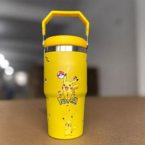Botella de Agua Aislada de Acero Inoxidable con Asa Portátil y Logotipo Personalizado de Fábrica, Vaso Térmico, Termo - Product Image 3