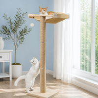 Hamac mural classique moderne en bois massif pour chat, plateforme de saut en forme d'escalier, échelle d'escalade, emballé en carton pour l'intérieur