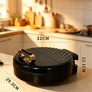 Parrilla Eléctrica de Contacto de 1500W, Placa Antiadherente de Acero Inoxidable, Control de Temperatura Mecánico, Uso Doméstico - Product Image 3