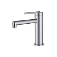 Robinet de lavabo monocommande chaud/froid à levier unique, double commande, avec raccordement 20 mm, finition gris anthracite brossé