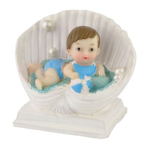 Bébé garçon dans une coquille H60 MM, produit décoratif mignon pour enfants - Product Image 1